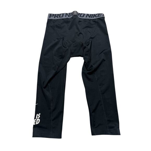 Nike Pro Tights Mens size medium black Dri Fit Training Compression Pants Base - Picture 5 of 8
